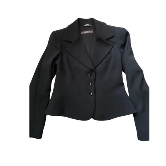 Max Mara Cropped Black Jacket | Pianoforte Collezone | Business Casual - Picture 10 of 10